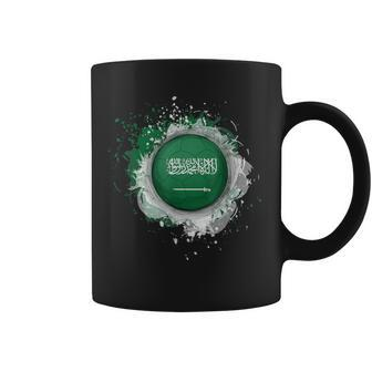 Proud Heritage Saudi Arabia Flag Soccer Ball Coffee Mug - Monsterry DE