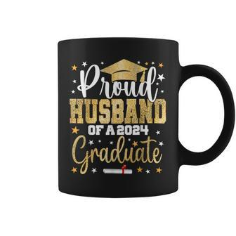 Proud Husband Of A 2024 Graduate Class Senior Graduation Coffee Mug - Thegiftio UK