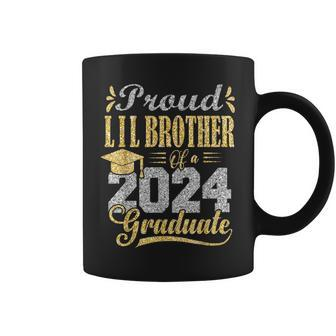 Proud Lil Brother Of A 2024 Graduate Graduation Senior 2024 Coffee Mug - Thegiftio UK