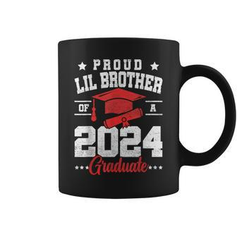 Proud Lil Brother Of A Class Of 2024 Graduate Senior Coffee Mug - Seseable