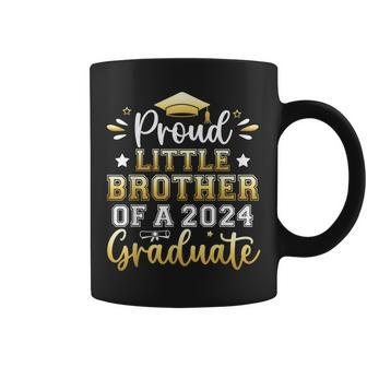 Proud Little Brother Of A 2024 Graduate Senior Graduation Coffee Mug - Seseable