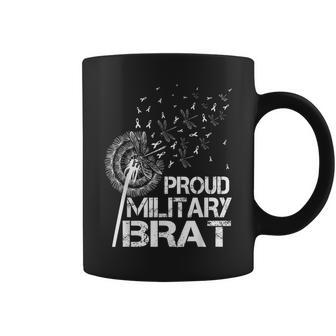 Proud Military Brat Military Child Month Purple Up Dandelion Coffee Mug - Monsterry DE