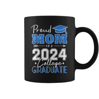 Proud Mom Of A 2024 College Graduate Graduation Coffee Mug | Mazezy DE