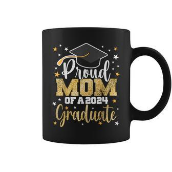 Proud Mom Of A 2024 Graduate Class Senior Graduation Coffee Mug - Monsterry