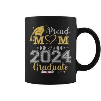 Proud Mom Of A 2024 Graduate Class Senior Graduation Mother Coffee Mug - Thegiftio UK