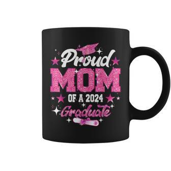 Proud Mom Of A 2024 Graduate Pink Senior Graduation 24 Coffee Mug - Monsterry DE