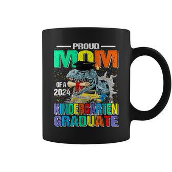 Proud Mom Of A 2024 Kindergarten Graduate Dinosaur Coffee Mug - Monsterry DE
