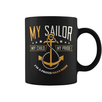 Proud Mom Na Vy Family Proud Na Vy Mother Moms Of Sailors Coffee Mug - Monsterry