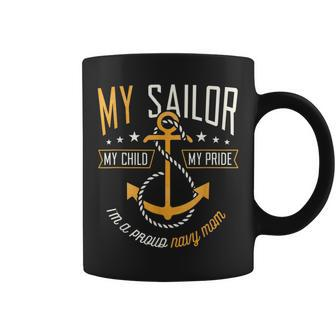 Proud Mom Navy Family Proud Navy Mother For Moms Of Sailors Coffee Mug - Monsterry AU