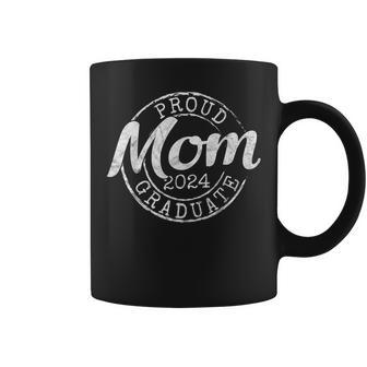 Proud Mom Of A Senior 2024 Graduate Class Stamp Graduation Coffee Mug - Thegiftio UK