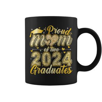 Proud Mom Of Two 2024 Graduates Twins Senior Class Of 2024 Coffee Mug - Seseable