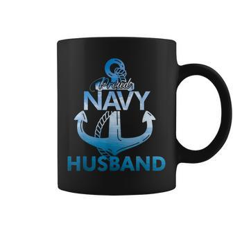 Proud Navy Husband Lover Veterans Day Coffee Mug - Monsterry UK