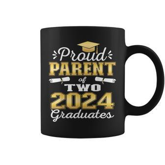 Proud Parent Of Two 2024 Graduate Class 2024 Graduation Coffee Mug | Mazezy CA