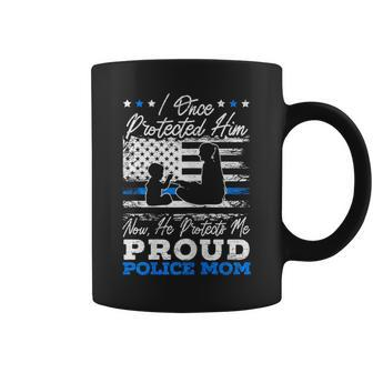 Proud Police Mom Law Enforcement Thin Blue Line Cop Coffee Mug - Monsterry CA