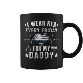 Proud Red Friday Heartbeat I Wear Red For My Daddy Coffee Mug - Monsterry