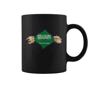 Proud Saudi Love Saudi Arabia Flag Country Home Nation Coffee Mug - Monsterry