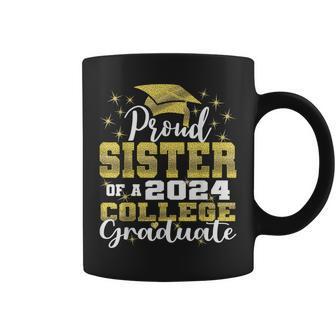 Proud Sister Of 2024 College Graduate Family 24 Graduation Coffee Mug - Monsterry UK