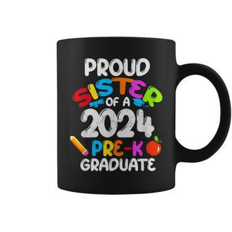 Proud Sister Of 2024 Pre-K Graduate Cute Family Matching Coffee Mug - Seseable