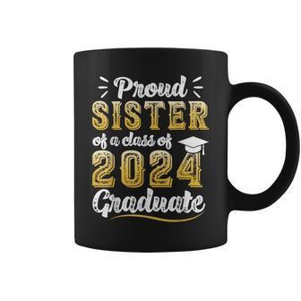 Proud Sister Of A Class Of 2024 Graduate Senior Graduation Coffee Mug - Thegiftio UK
