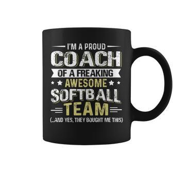 Proud Softball Coach Softball Appreciation Coffee Mug - Monsterry DE