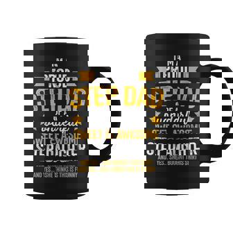 Proud Step Dad Of Awesome Step Daughter Fathers Day Birthday Coffee Mug - Thegiftio UK