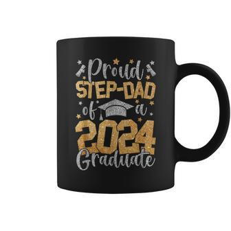 Proud Step Dad Of A Class Of 2024 Graduate Matching Family Coffee Mug - Seseable