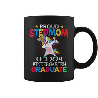 Proud Stepmom Of A 2024 Kindergarten Graduate Unicorn Dab Coffee Mug - Monsterry