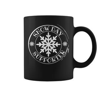 Proud Supporter Of Snow Days Teacher Retro Christmas Holiday Coffee Mug | Mazezy