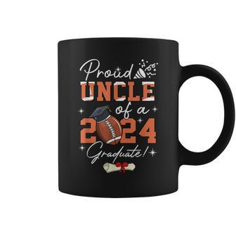 Proud Uncle Of A 2024 Graduate Football Graduation Coffee Mug - Seseable