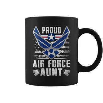 Proud Us Air Force Aunt Military Veteran Coffee Mug - Monsterry CA