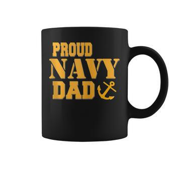 Proud Us Navy Dad Military Pride Coffee Mug - Monsterry