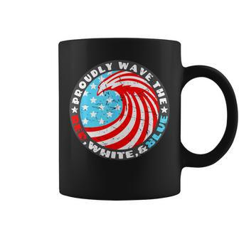 Proudly Wave The Red White Blue 4Th Of July Beach Coffee Mug - Monsterry AU