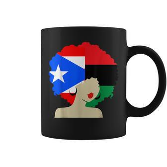 Puerto Rican African Black Woman Afro Hair Pride History Coffee Mug - Monsterry DE