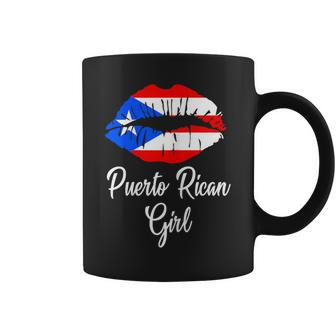Puerto Rican Girl Pride Puerto Rico Boricua Girl Lips Coffee Mug - Monsterry UK