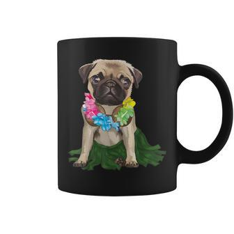 Pug Hawaiian Hula Dance Cool Aloha Animal Coffee Mug - Monsterry AU