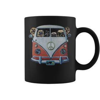 Pug Hippie Van Pug Pug Coffee Mug | Mazezy AU