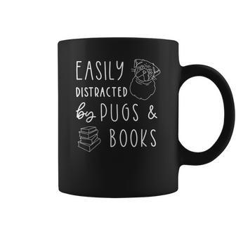 Pug Lover Pugs And Books Book Lover Reading Lover Pug Coffee Mug - Monsterry