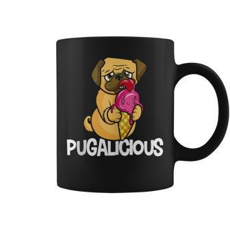 Pugalicious Pug Lovers Ice Cream Lovers Pugs Coffee Mug - Monsterry