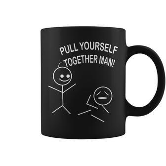 Pull Yourself Together Dude Ridiculous Coffee Mug - Monsterry DE