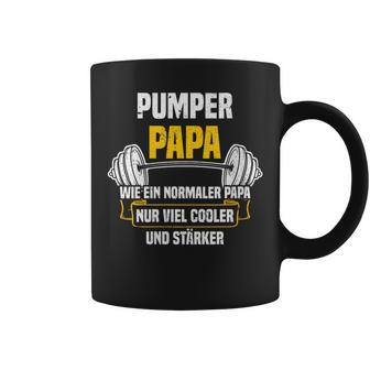 Pumper Papa Kraftsport Gym Lustiges Bodybuilding Mit-Ausschnitt Tassen - Geschenkecke