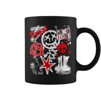 Punk’S Not Dead Black & Red Coffee Mug - Monsterry