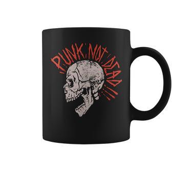 Punks Not Dead -Intage Grunge Punk Is Not Dead Rock Taza de café - Regaloses