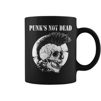 Punk's Not Dead Punker Punk Rock Concert Skull S Tassen - Seseable