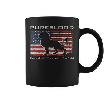 Pureblood Movement Lion Pureblood Medical Freedom Usa Flag Coffee Mug - Monsterry