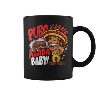 Puro Carne Asada Baby Cinco De Mayo Mexican Men Coffee Mug - Monsterry UK