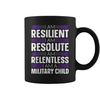 Purple Up I Am A Military Child Coffee Mug - Monsterry AU