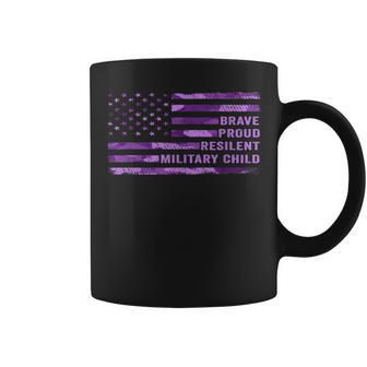 Purple Up Military Kid Us Flag Military Child Month Adult Coffee Mug - Monsterry AU