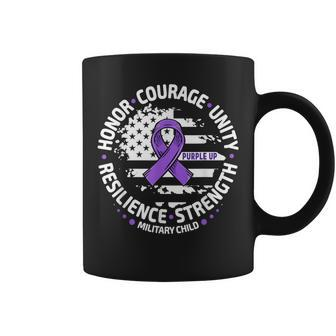 Purple Up For Military Kid Us Flag Cool Military Child Month Coffee Mug | Mazezy