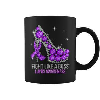 Purple Warrior Fight Lupus Like A Boss Coffee Mug | Crazezy AU