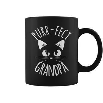 Purr-Fect Grandpa Cat Lover Fur Papa Dad Gag Coffee Mug - Monsterry DE